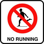 46-120 - Vinyl marker, Int'l No Running