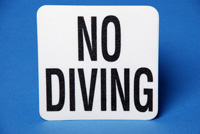 46-125 - Vinyl marker, No Diving