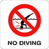 46-130 - Vinyl marker, Int'l No Diving