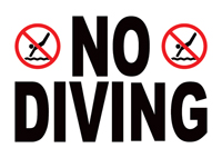 46-565 - International No Diving (4" letters)