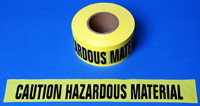 49-109 - Caution Hazardous Material Tape, 3" x 1000'