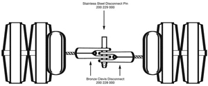 50-190 -Competitor bronze clevis 