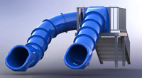 65-225 - Pool Slide, double flume