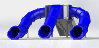 65-230 - Pool Slide, triple flume