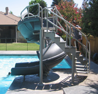 65-405 - Vortex Water Slide, closed flume w/ spiral staircase