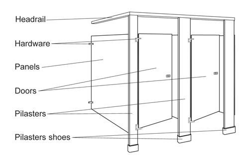 72-002 - Bathroom Partition Diagram
