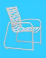 74-075 - Millennia EZ-Span "Wave" sled base dining chair