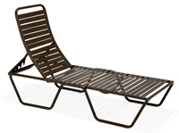 75-250 - Milan strap nesting chaise lounge w/ skids