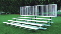 77-073 - Aluminum bleacher, 4-row, 21'